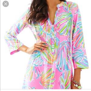 Lilly Pulitzer Pintucked Tunic Dress Sz 6
